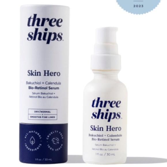 Three Ships Skin Hero Bakuchiol + Calendula Bio Retinol Serum Face Cream - Picture 1 of 6